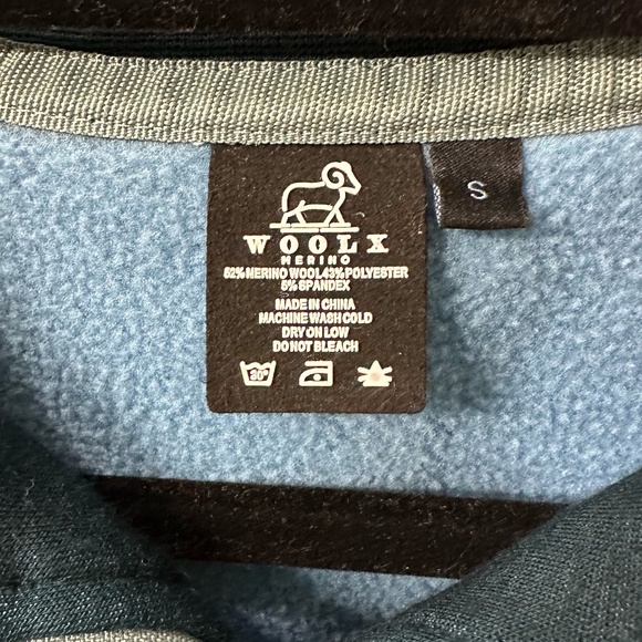 Woolx Chloe 1/4 Zip Pullover Wool Blend Top with Pockets Sz. Small - Picture 3 of 5